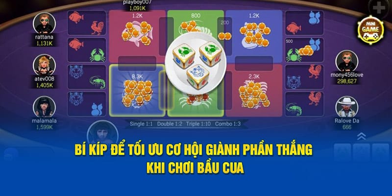 Bí kíp để tối ưu cơ hội giành phần thắng khi chơi bầu cua